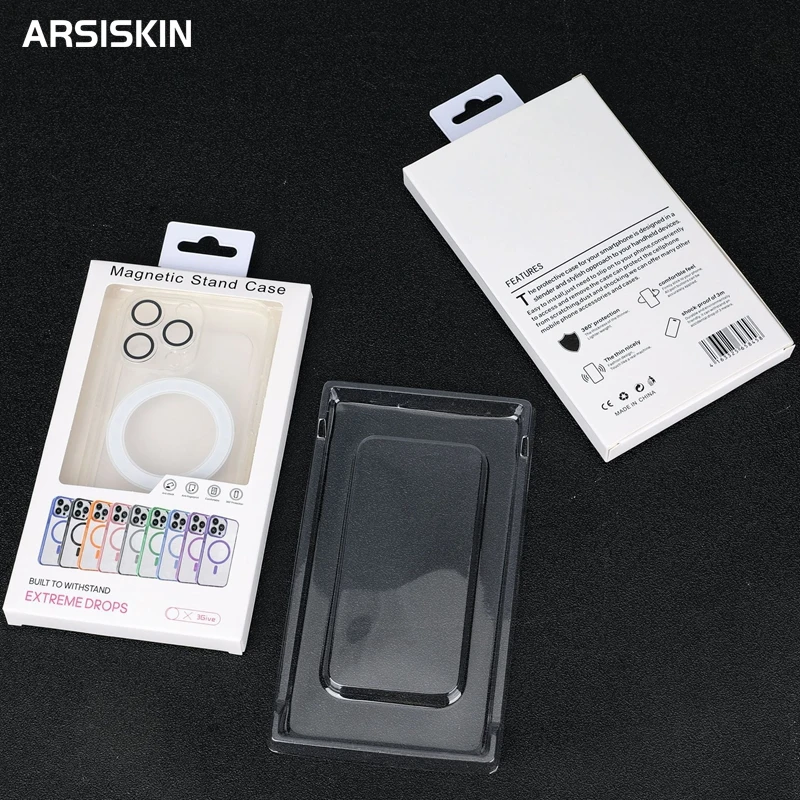

100pcs Mobile Phone Case Packaging Box White Cardboard Box For iPhone 17 15 16 Pro Max Case Phone Cover Universal kraftpaper Box