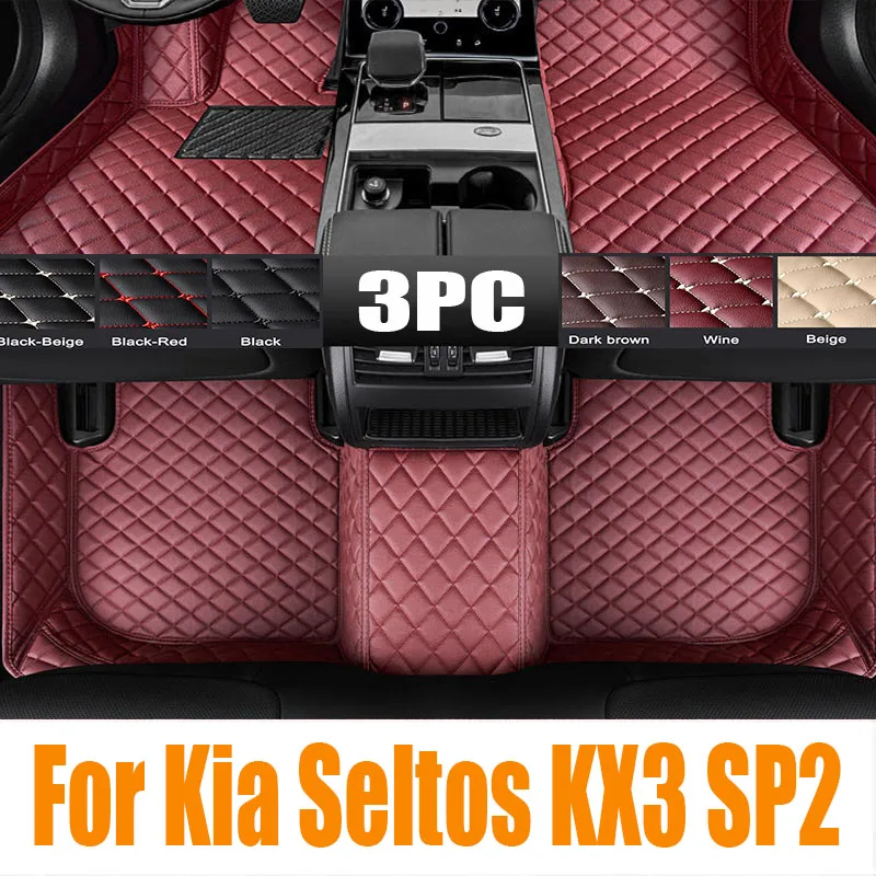 Alfombrilla impermeable para suelo de coche, forro de TPE para Interior, cubierta personalizada, accesorios para alfombra, para Kia Seltos KX3 SP2 2021 2022