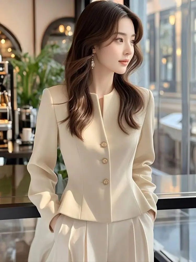 Women\'s Jackets Apricot Short Blouson Female Coat Spring Autumn Casual Offer New in Outerwears Elegant Korean Style Youthful Hot