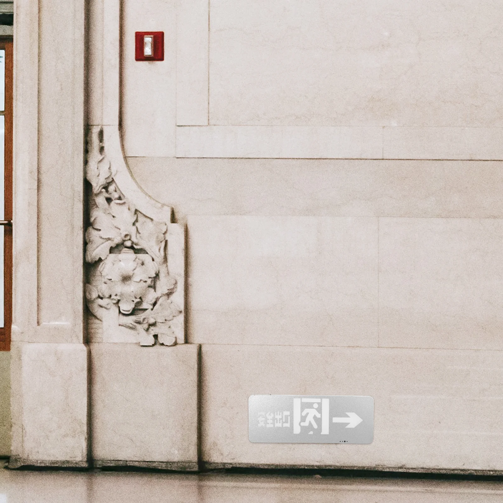 Знак выхода безопасности из нержавеющей стали, подвесной светодиодный индикатор аварийного освещения, аварийная лампа для безопасности общественного бизнеса