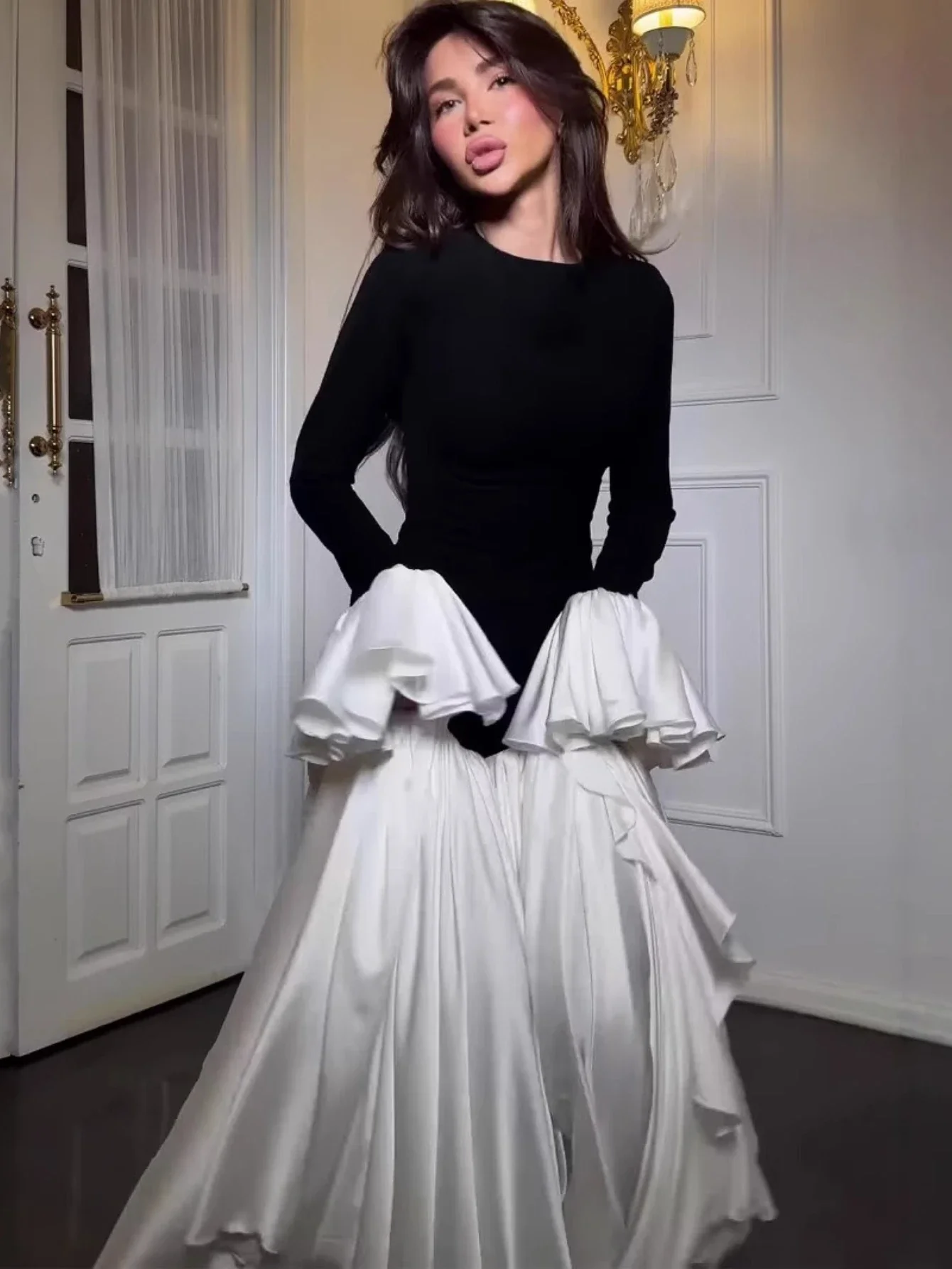 Eid women dress Abaya Muslim flare sleeve dubai Vestidos Largos Long Dresses Kaftan Arab Robe Party caftan Jalabiya Ramadan 2026