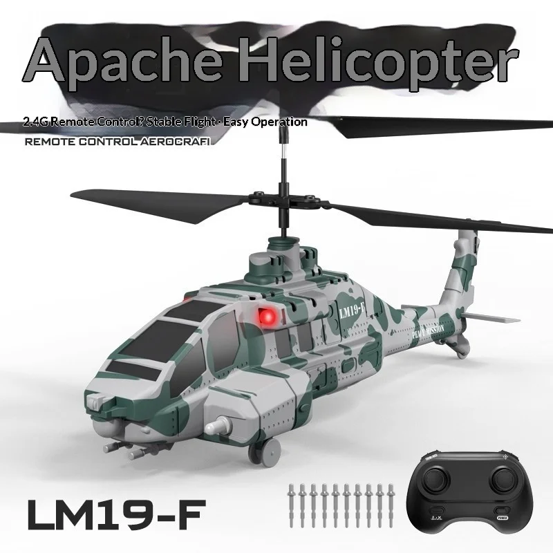 

Радиоуправляемый вертолет LM19-F Apache 2.4G, 3.5 канала, с функцией стрельбы, удержанием высоты, 3 режимами скорости, стабильным полетом, детская игрушка