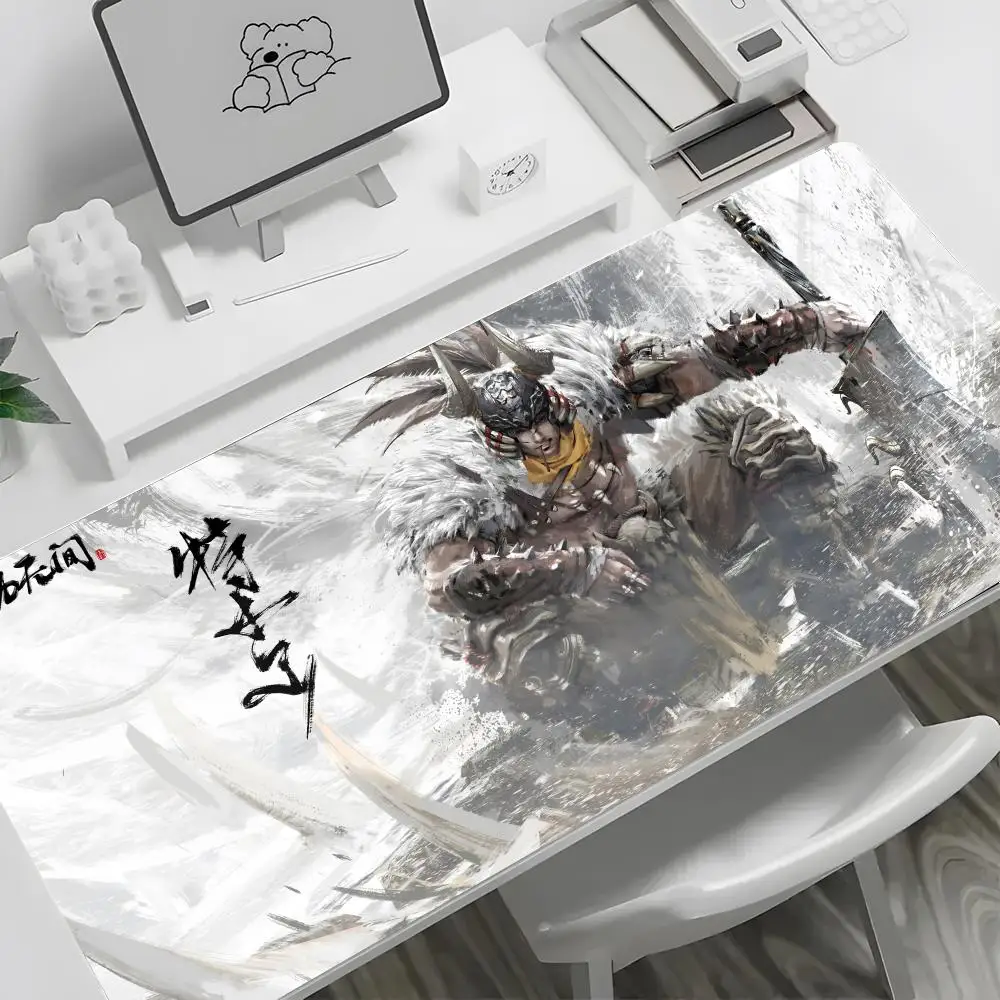 

Анимационный коврик для мыши N-Naraka B-Bladepoint, большой Настольный коврик для клавиатуры и мыши, нескользящий резиновый игровой коврик для мыши, коврик для мыши, коврик для ноутбука 600x300