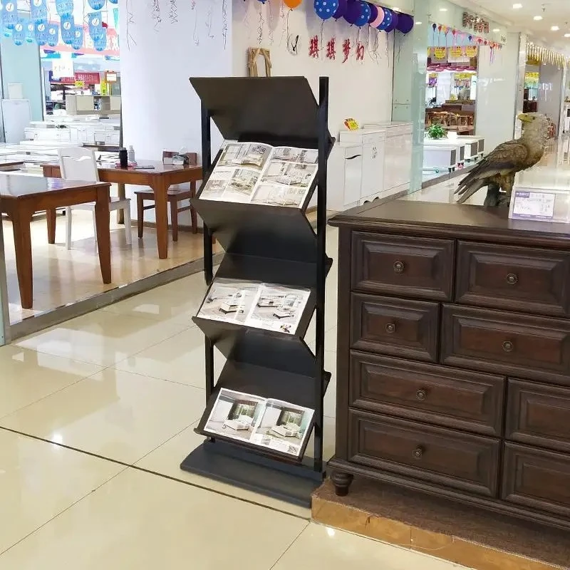 Document Rack Brochure Single Page Newspaper Sales Floor Plan Display Rack Floor-standing Display Rack Vertical