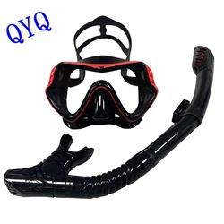 Professional swimming waterproof soft silicone glasses swimming glasses  Full dry breathing tube diving mask