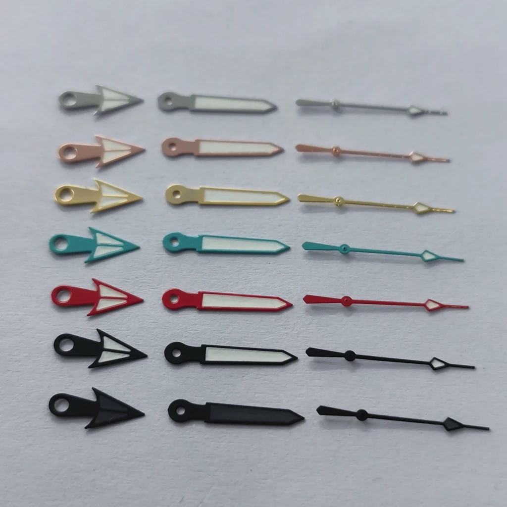 High Quality NH35 NH36 7S26 7S36 4R35 4R36 Silver Gold Rose Gold Black Red Blue Watch Hands With Green Luminous