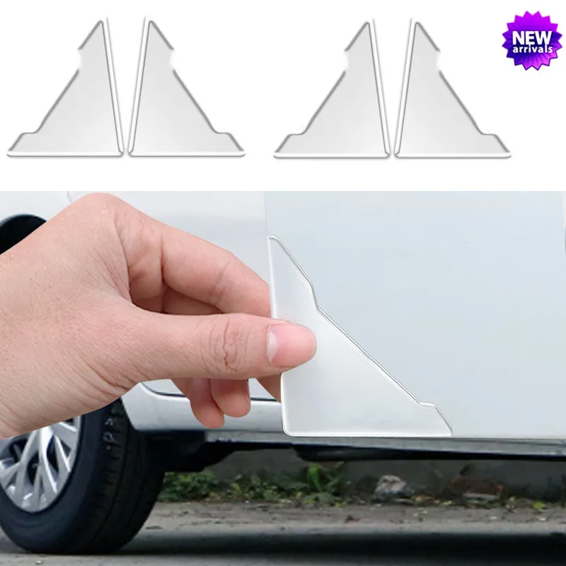 

4 шт., защитный чехол для угла двери автомобиля, защита от царапин, силиконовые чехлы для предотвращения столкновений, защита для уголков двери, автоаксессуары