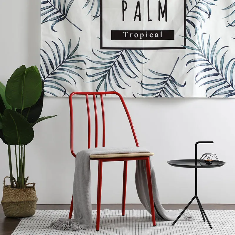 

Nordic wrought iron chair backrest milk tea coffee shop hollow chair American creative metal restaurant dining table chair dinin