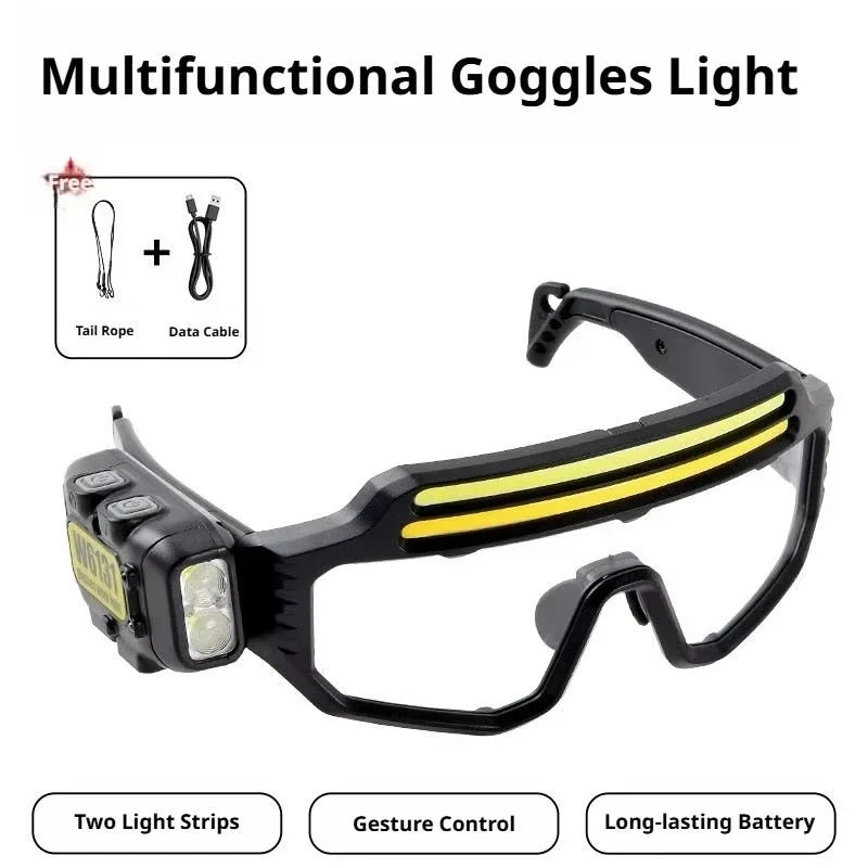 New glasses light High power Headlamp Long lasting Lithium Battery portable Outdoor Cycling Silicone Sensor Glasses Light view 4