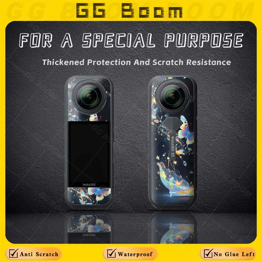 For Insta360 X5 insta360 x5 Sports Camera Sticker Decor Accessories Body Frame Protective Film Anti-scratch Waterproof Decals