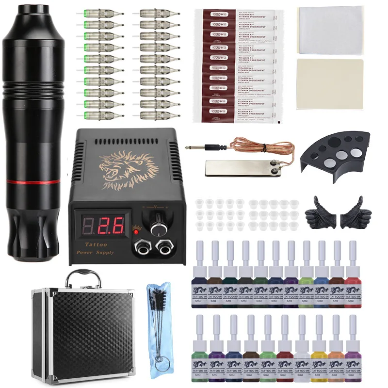 

New Toolbox Diamond Tattoo Pen Set Tattoo All in One Machine