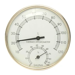 Mini Indoor Thermometer Hygrometer 2 in 1 Temperature Humidity Monitor Gauge for Home Sauna Room 10°C~120°C/0~100%