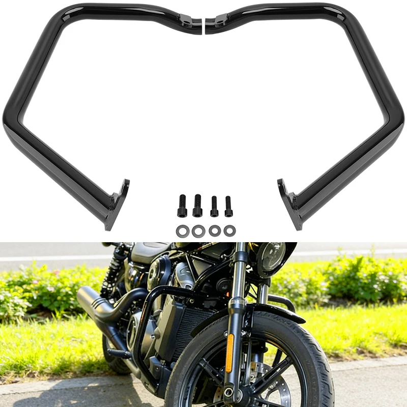 

Motorcycle Highway Crash Bar Front Engine Guard Falling Protector Bumpers For Harley Nightster RH975 Sportster S RH1250S 22-25