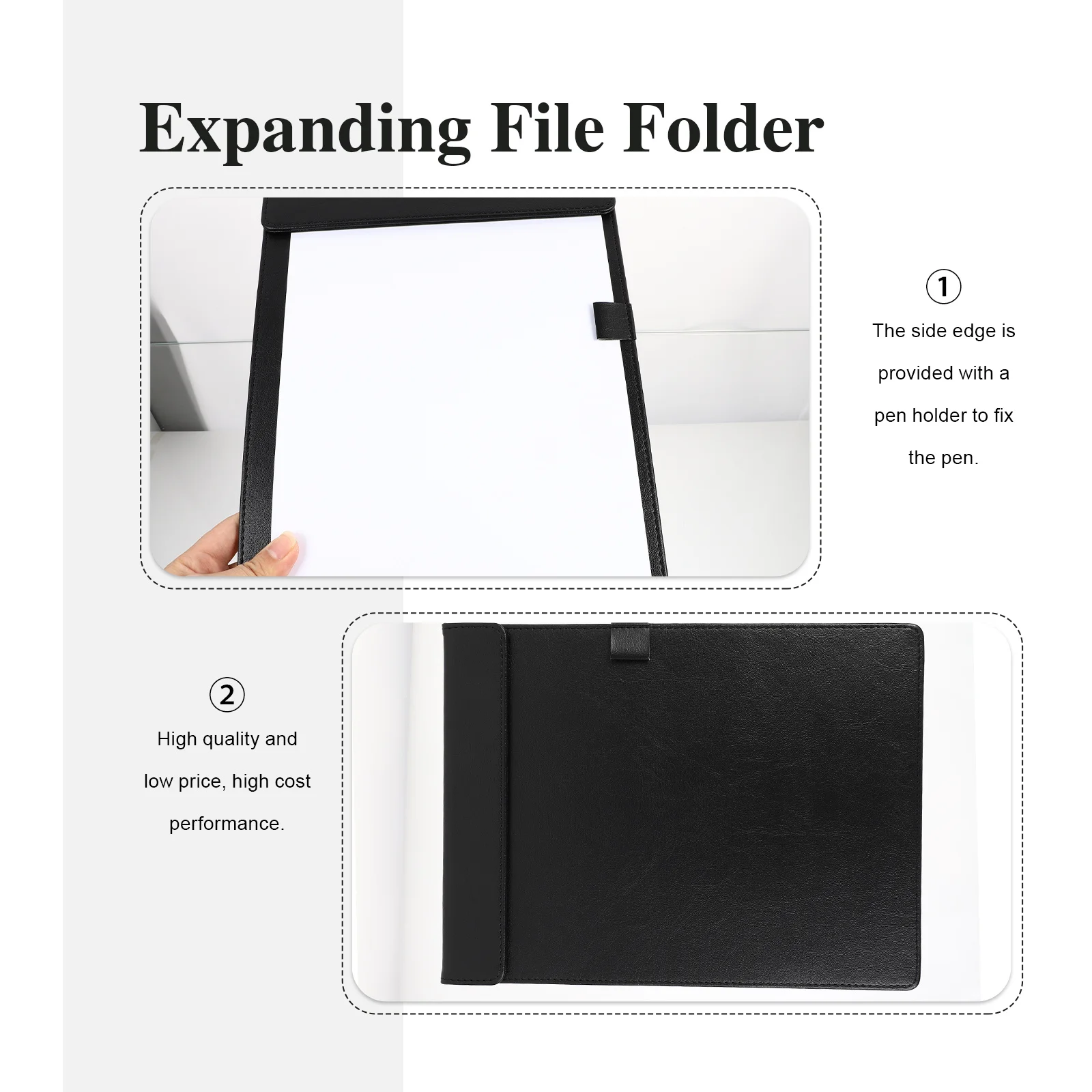 

Clipboard Pu Writing Drawing Pen Writing Tablet Clip Board Holder Document Organizer Folder Clip Board