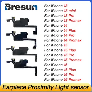Bilashmart 13pro 14promax BackShell Front Ear Earpiece Speaker Proximity Light Sensor Flex Ribbon Cable IPhone 13 14 15 16 Pro Max Plus Mini