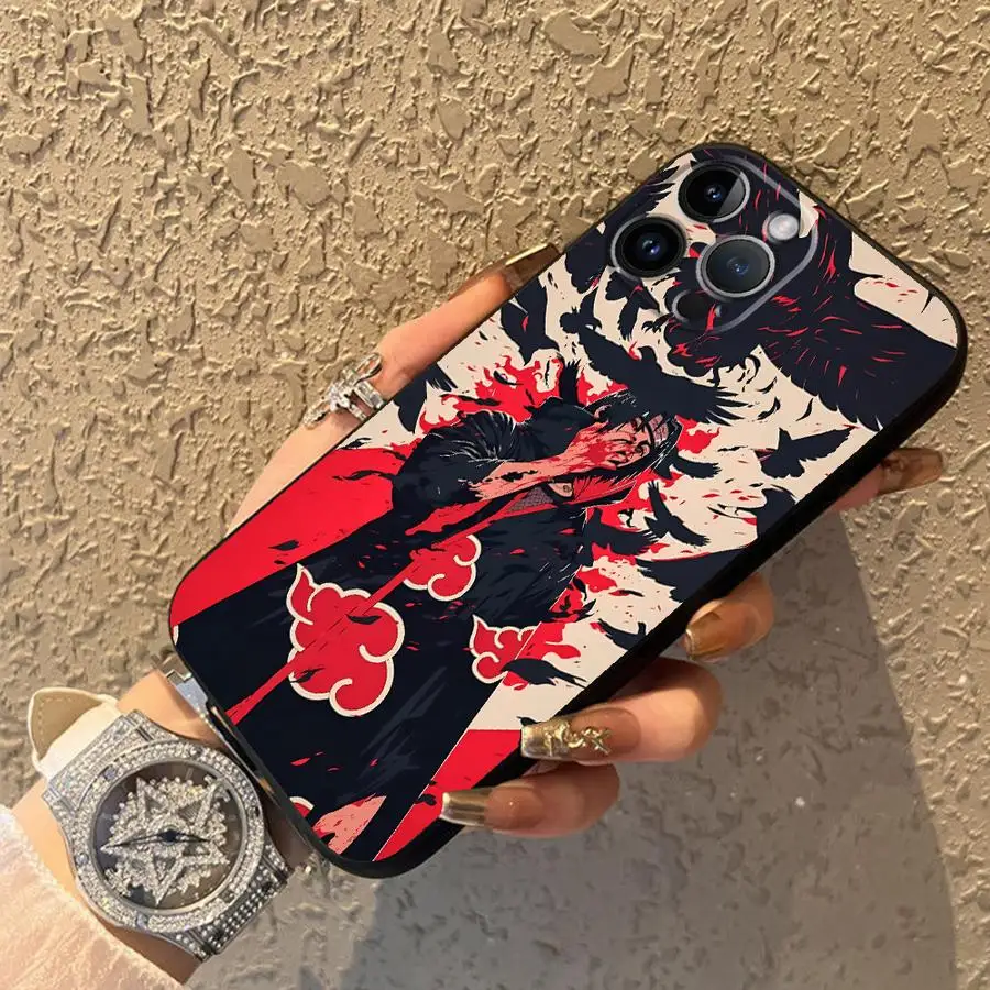 حافظة لهاتف آيفون 7 8 17Air 15 16 14 Plus XR 13 12 11 17 Pro Max XS Max Anime N-NARUTOS