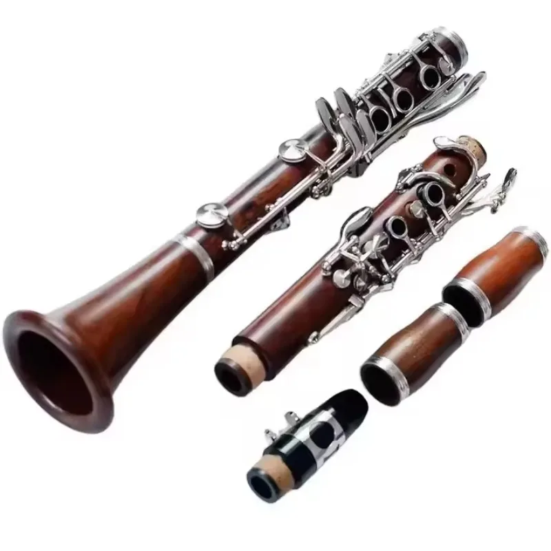 Bb‑Tone 17‑Key Clarinet Rosewood Body Woodwind Musical Instrument
