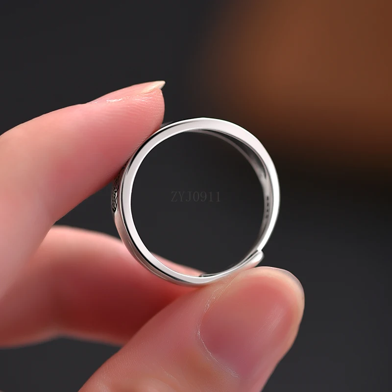 925 zilveren nichering heren- en damesmode persoonlijkheid high-end wijsvingerring cadeau