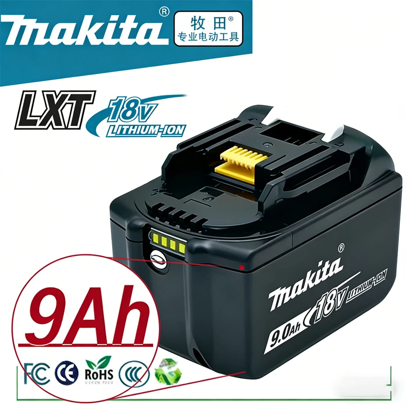 100% Original 18V Makita 9Ah Makita Akku BL1840 BL1830B BL1850B BL1850 BL1860 BL1815 Ersatz-Lithium-Akku