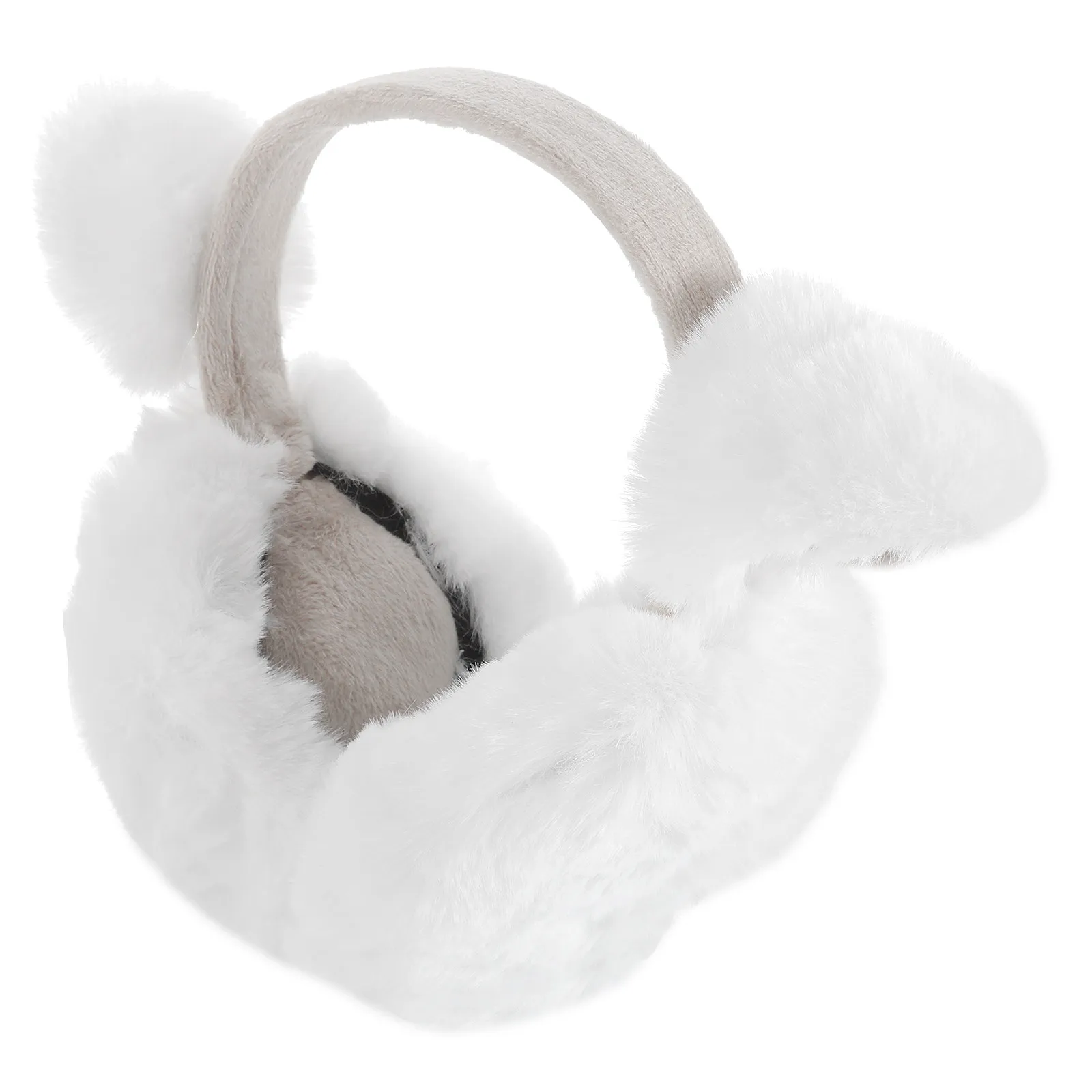 Cute Cat Ears Earmuff Headband Warm Foldable Winter Ear Muffs Comfortable Light Portable for Cold Weather Protection