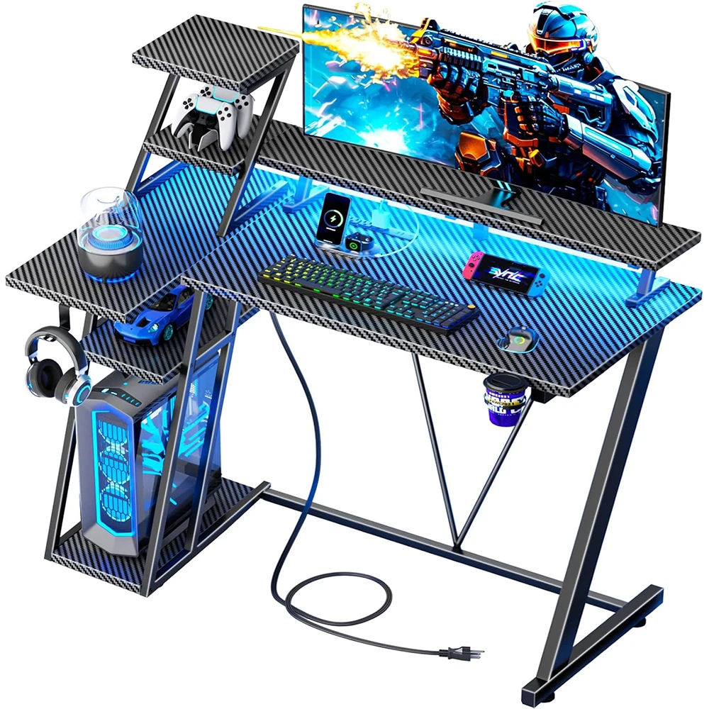 

Профессиональный игровой стол для горячих продаж, гоночный игровой стол, дизайн игрового стола для ПК с RGB-подсветкой для киберспорта