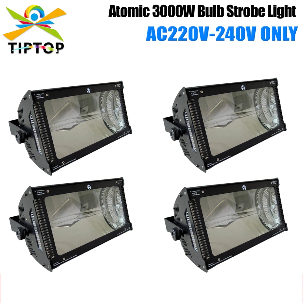 Hi-Quality 4pcs/lot Martin Atomic 3000 DMX 3000W Long-life Xenon Strobe 220V 240V Pulse Tube Strobe Light Controller TP-S3000