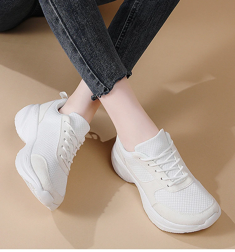 Frauen Sneaker Bequeme Heels Turnschuhe Schuhe Frau Casual Schuhe Sport Frauen Körbe Femmes Trainer Weiß Tennis Weibliche – Detail 5