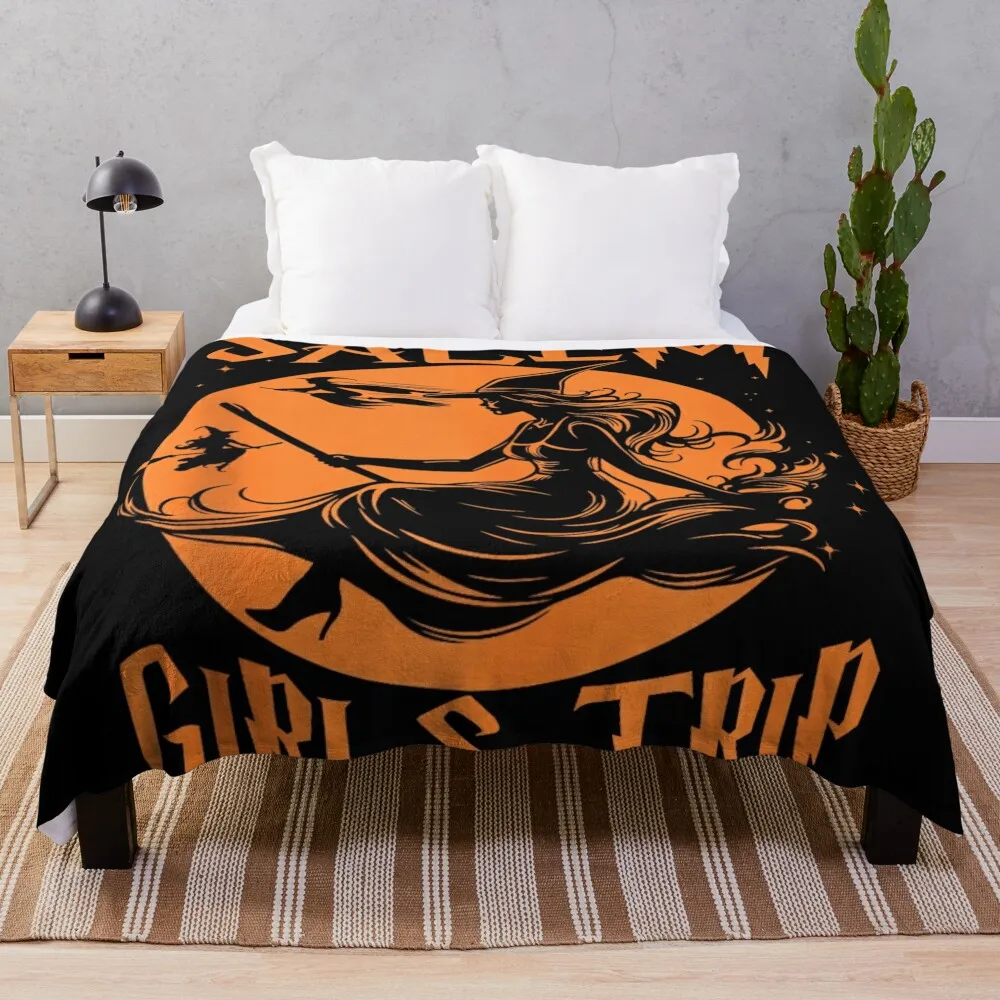 

Halloween Matching Salem Girls Trip Easy Costume Tee Gifts Throw Blanket Summer halloween Blankets