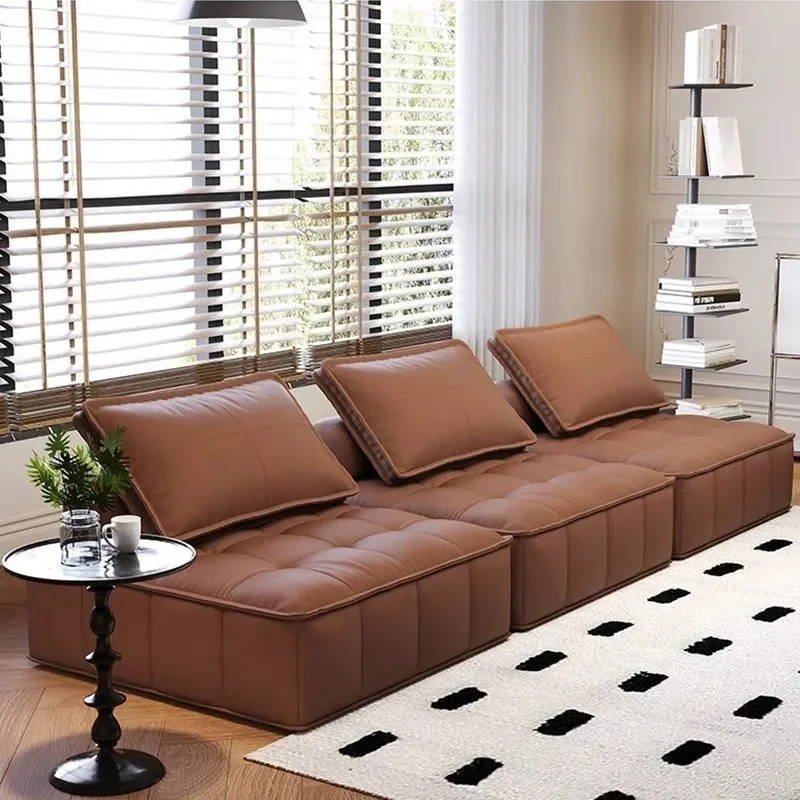 for Light Luxury Tech Cloth Tofu Block Lazy Sofa Small Apartment Square Living Room Leisure Chair Bedroom Module Floor
