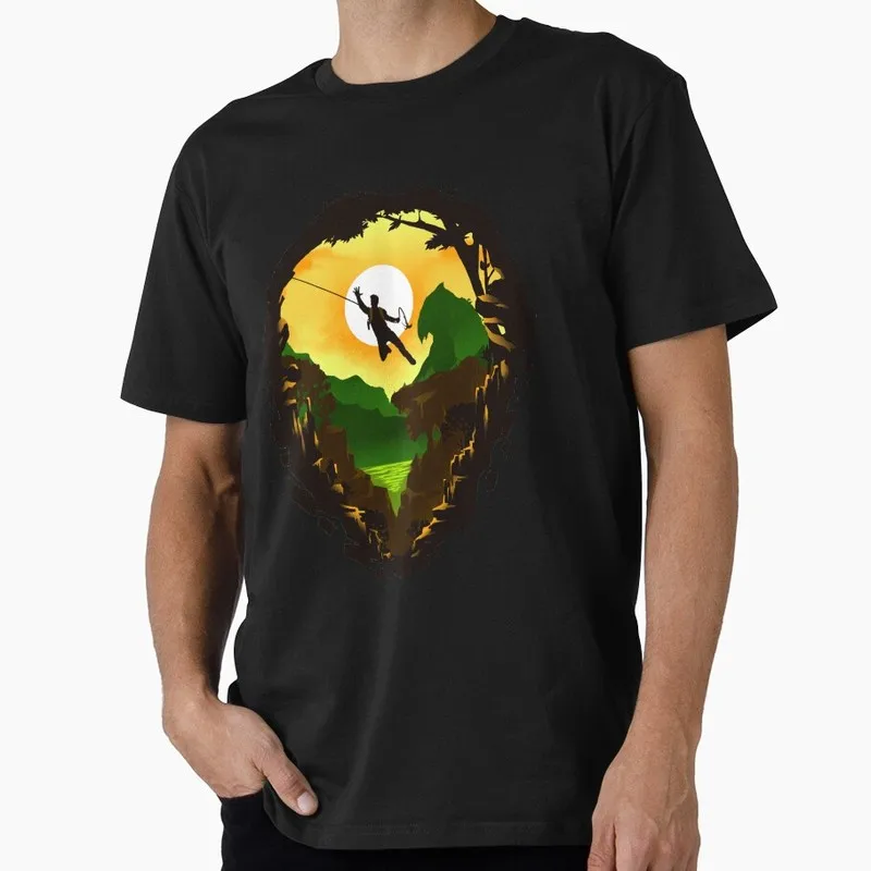 Adventure of Nathan Uncharted Gift For Fans Gamer 100% Cotton Printed T Shirt Video game Graphic Clothes All Size Tops S-6XL