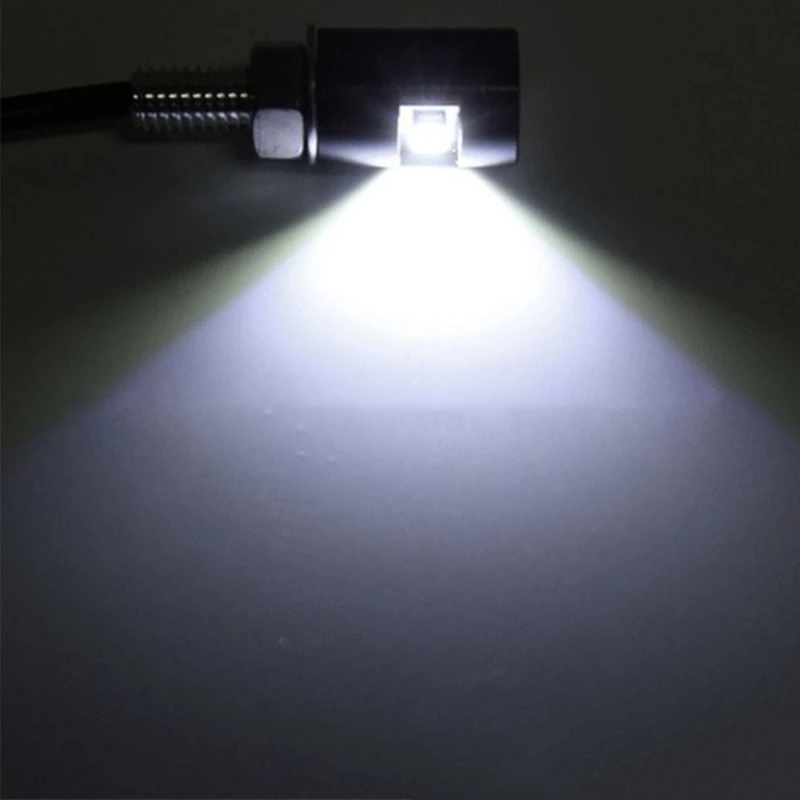 12V Motorcycle LED License Plate Light LED Rear Tail Number Light Universal 12V 5630 White Lights Indicators