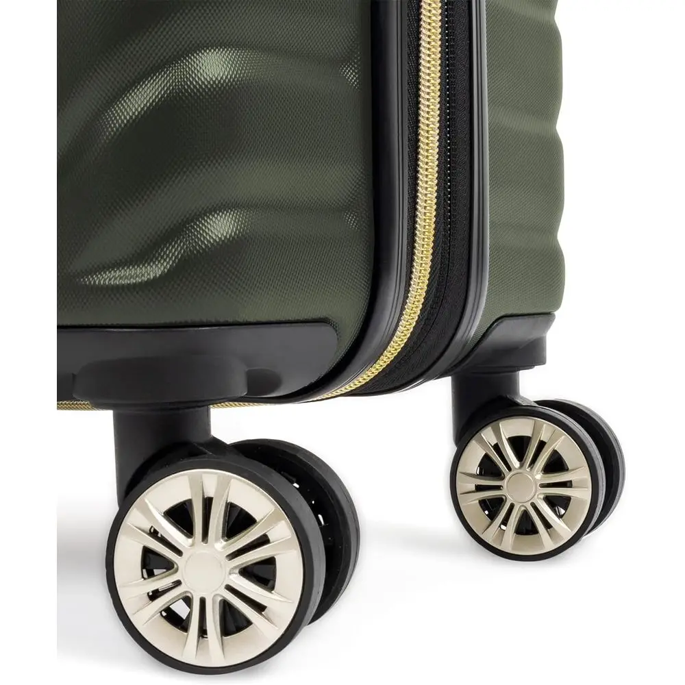 Kenneth Cole Madison Square 20 Expandable Olive Chevron Hardshell Spinner Luggage