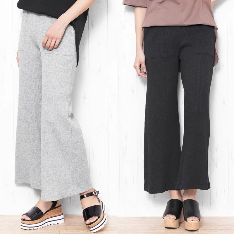 Ladies' Wide-leg Pants, High-waisted and Elasticated, Summer Casual Pants, Soft and Comfortable Trousers