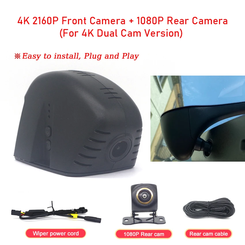 4K Car Dash Cam For Audi A3 A4 A6 A7 A8 Q3 Q5 Q7 R8 2013-2015 Car Camera Video Recorder Dashcam WIFI Car Dvr Recording Devices image 3