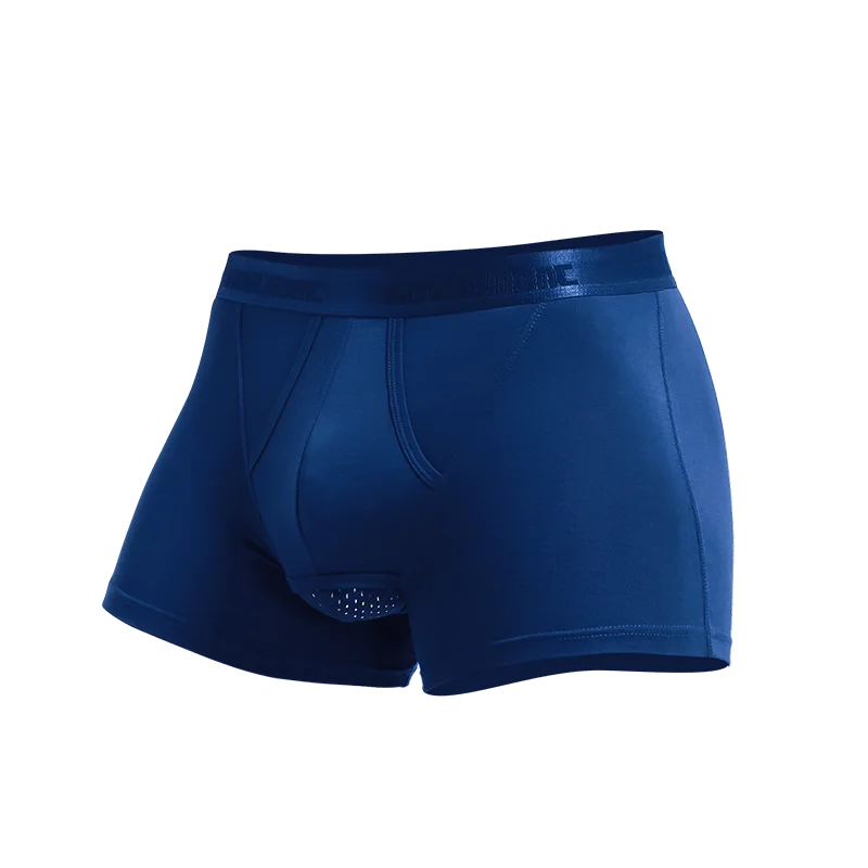 4PCSM ملابس داخلية للرجال، جلد القلفة الرجالية، فصل الرصاص، شورت حاجز طويل جدًا، دعم الصفن، سراويل مسطحة، أربعة زوايا