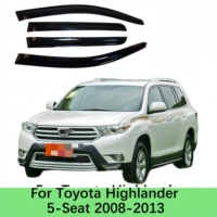 For Toyota Highlander 5-Seat 2008-2013 Car Styling Accessories Window Visor Deflector Weathershield Sun Rain Deflectors Guards
