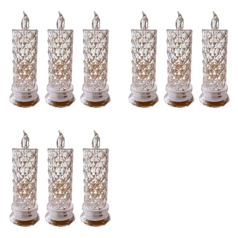 

Светодиодная беспламенная свеча AB41-9X, многоразовая пластиковая лампа-свеча, ночник-чайная свеча D