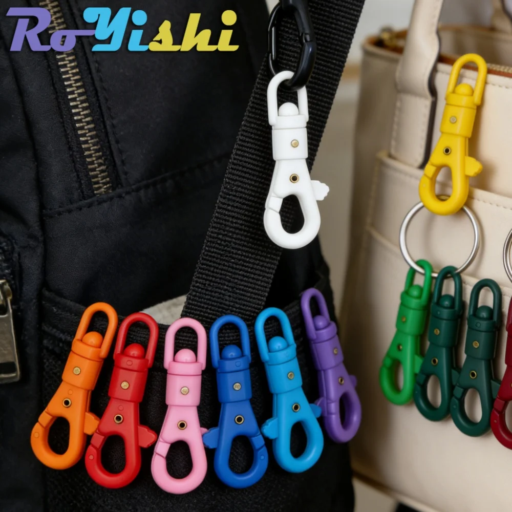 10-100 Pcs/Pack RoYishi 1/4'' Plastic Swivel Snap Hook For Weave Paracord Lanyard Buckles Backpack Webbing 6.3mm