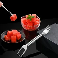 2 in 1 Multi-Purpose Portable Watermelon Slicer Cutter Knife Stainless Steel Kitchen Fruit Cutting Fork
