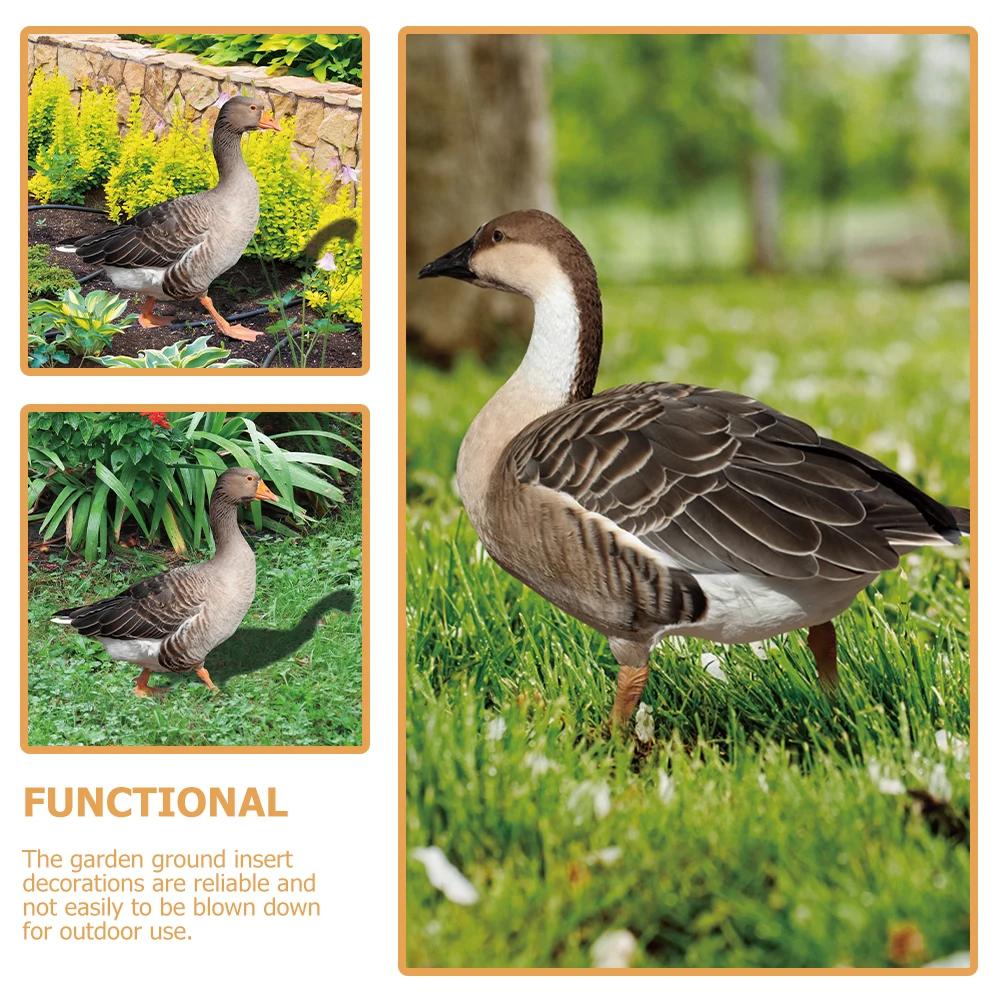 

2Pcs Courtyard Inserts Acrylic Animal Stakes Yard Art Duck Signs Garden Decor Lawn nament Garden Stake Outdoor