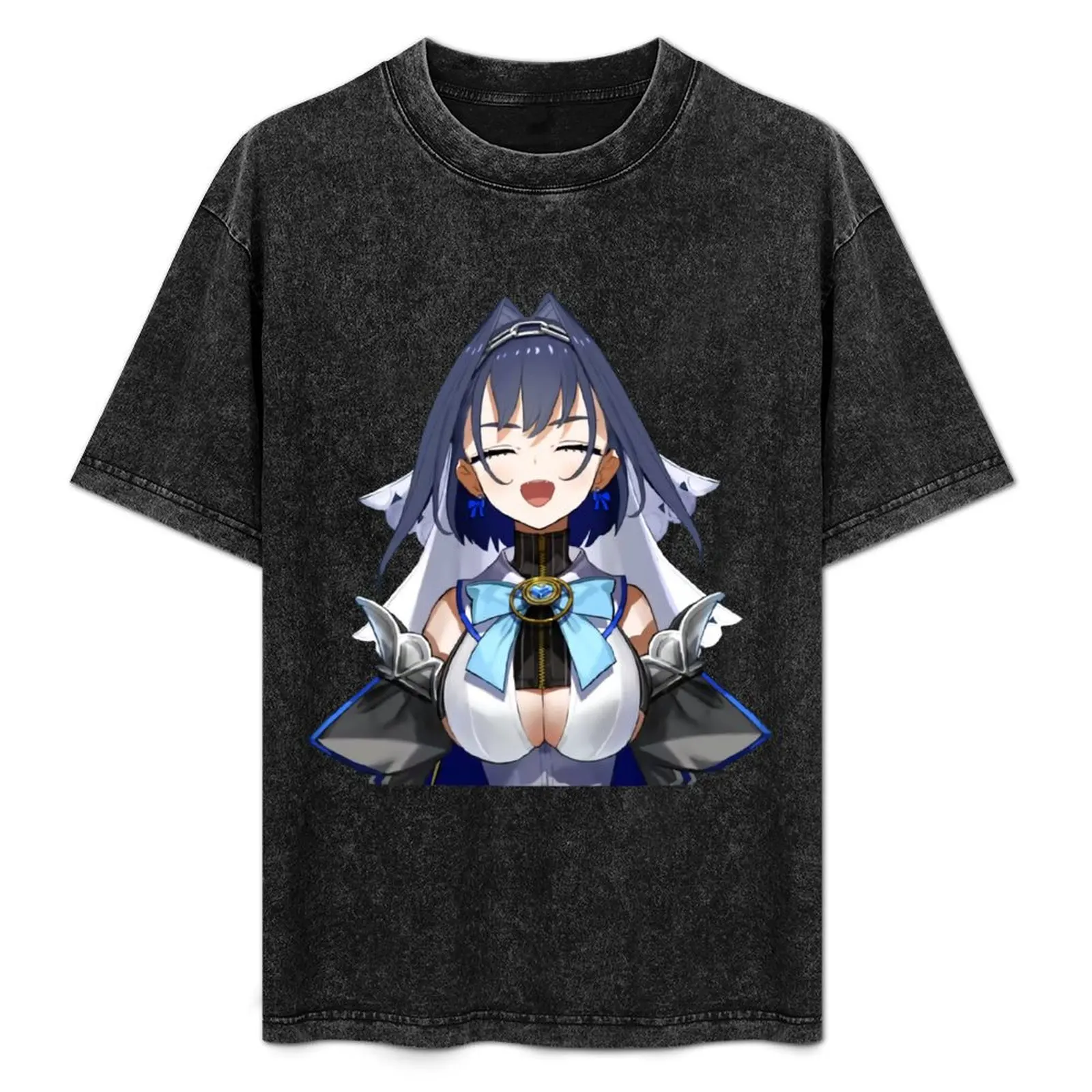 

Ouro Kronii Blessed Smile T-Shirt Casual Holiday Short Sleeve Tee