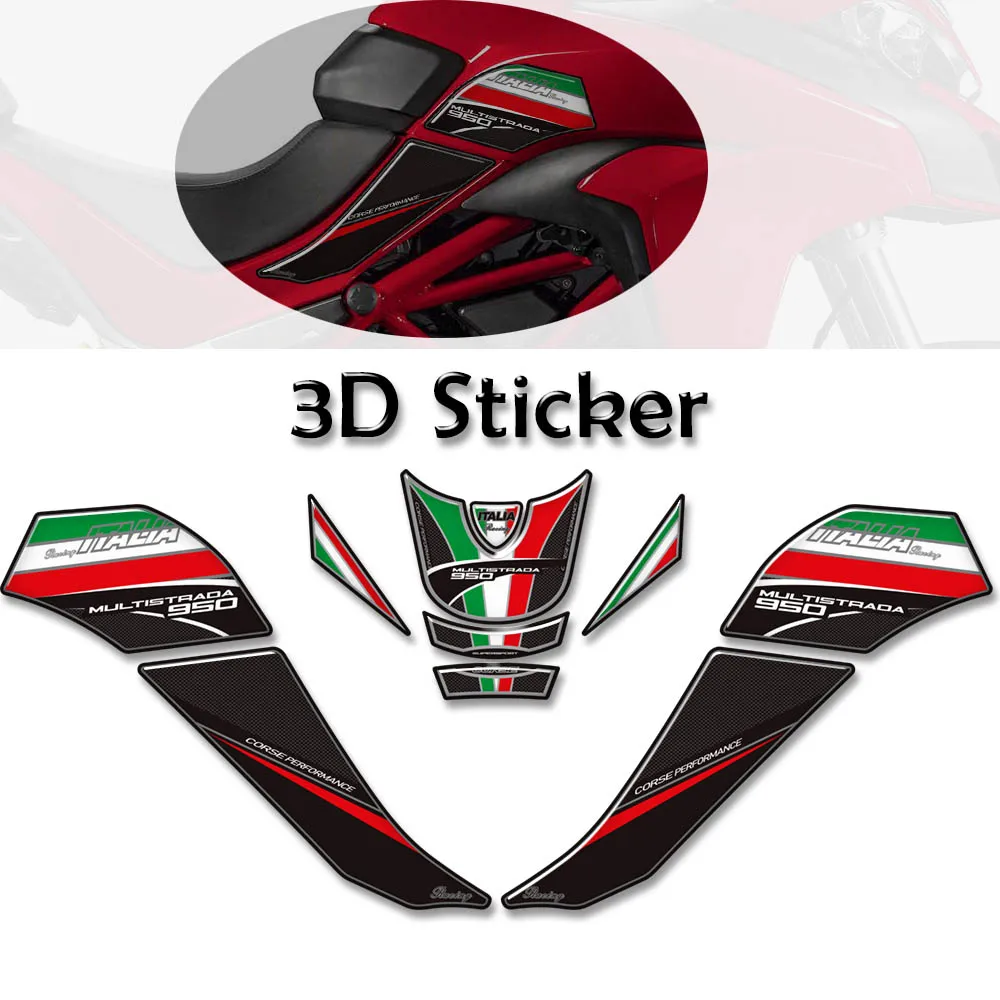 

For Ducati MULTISTRADA 950 S 950S Protector Motorcycle Stickers Knee Decals Gas Fuel Oil Tank Pad Kit