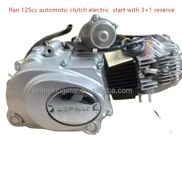 Mesin Motor Lifan 125CC Baru 4 Tak Perakitan Lengkap Starter Elektrik Kick Starter CDI Pengapian 1 Kompatibel Model CG125 CG250 CG200