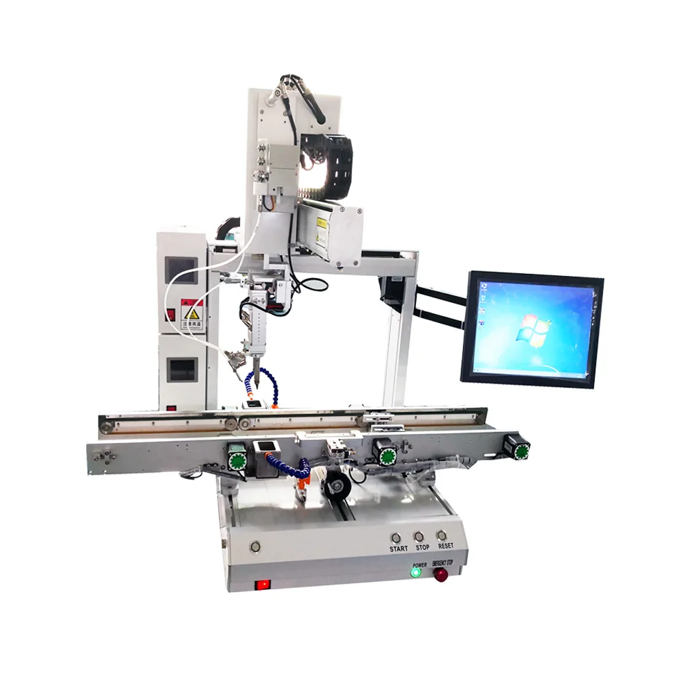 High Quality Dual Heads Desktop Soldering Robot Precision Two Heads Automatic Soldering Machine with Line