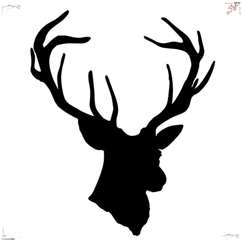 

Cool Fashion Deer Head Vinyl Styling Creative Hunting Car Sticker and Decals 16.5CM*13.5CM