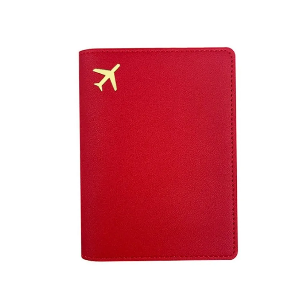 PU Leather Passport Holder Lightweight Waterproof Passport Case Portable Storage Solid Color Passport Protective Cover view 5
