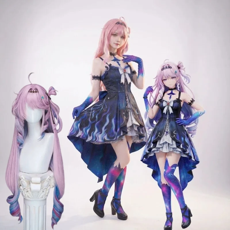 

Denia Costume Game Wuthering Waves Cosplay Purple Long Dress with Wig Full Set for Women Role Play Outfit Theme Party