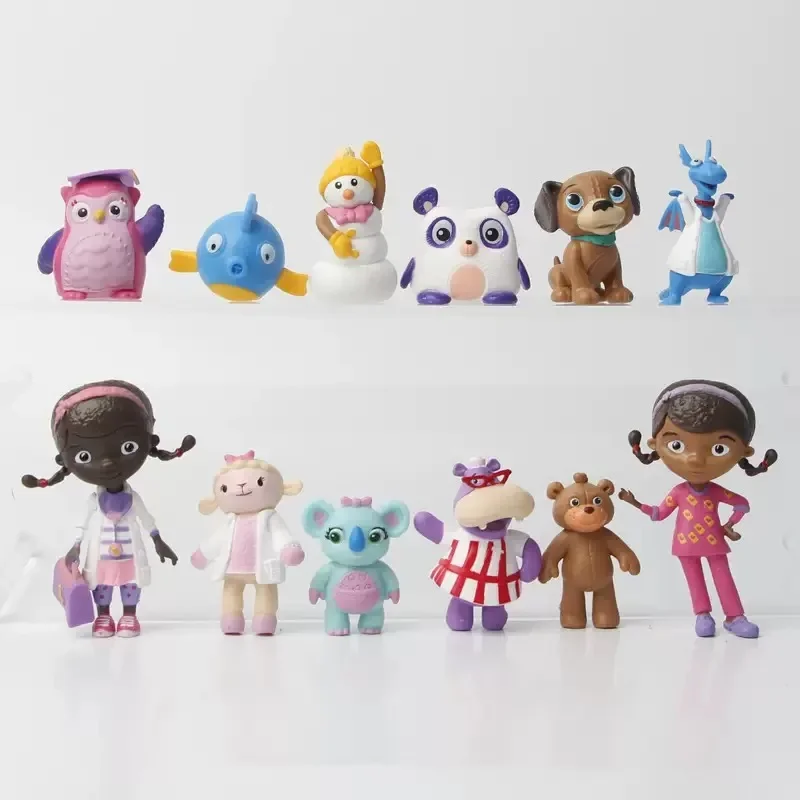 Set de Juguetes Doctor McStuffins con Figuras de Acción de Snowman, Hallie, Hippo, Lambie, Dottie McStuffins, Edición de Coleccionista, Regalo para Niños