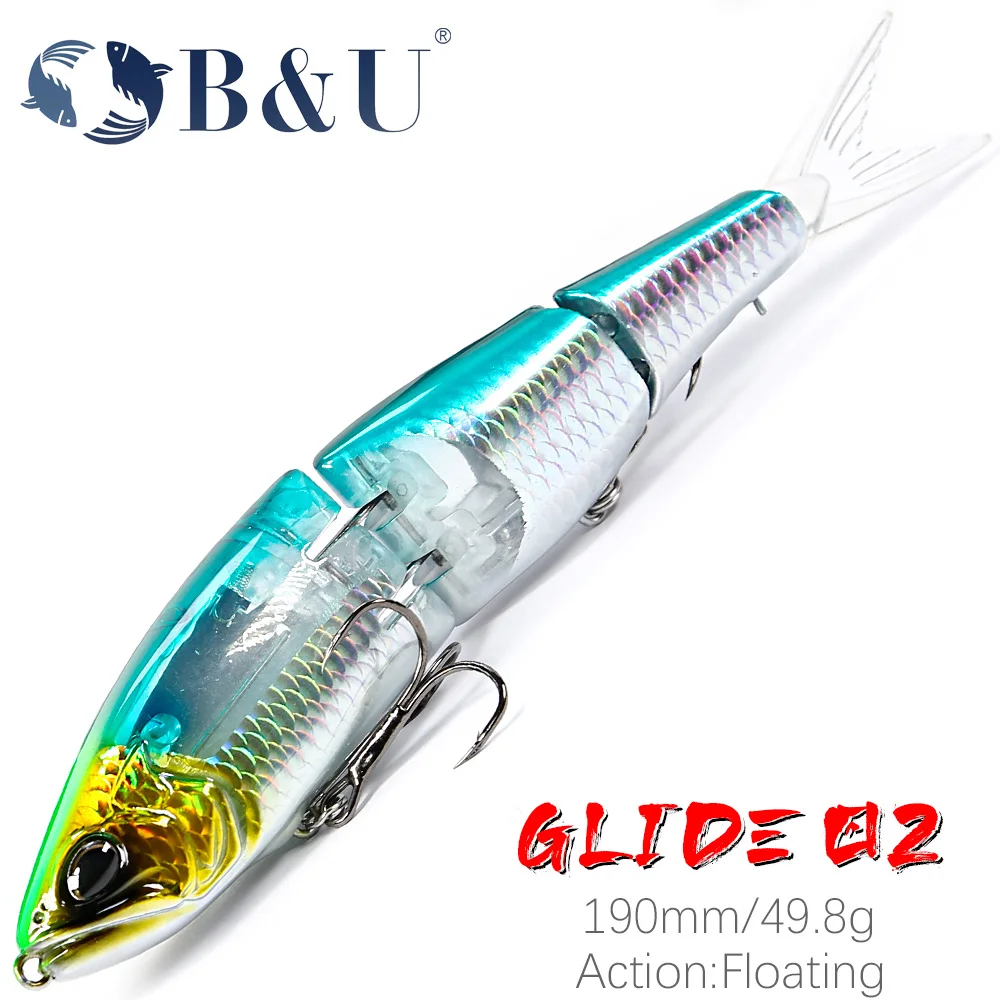 

B&U SwimBaits Fishing Lure Jointed Glide Bait Islide Glidebait Swimbait Floating Wobbler For Bass Pike