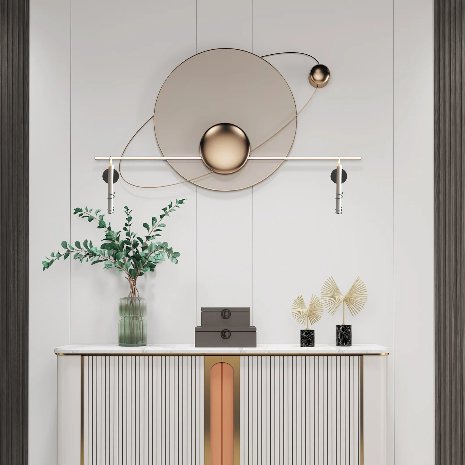 

Vintage Metal Holder with Hook Style Design for Taper Candles Wall Mount Decorative Candlestick Rustic Farmhouse Decor